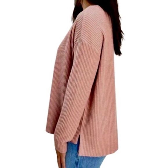 Splendid So Soft Waffle Knit Top in Dusty Pink Women’s M - Picture 4 of 9